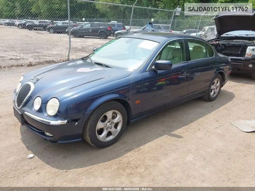 2000 Jaguar S-Type 3.0L V6 VIN: SAJDA01C1YFL11762 Lot: 42373253