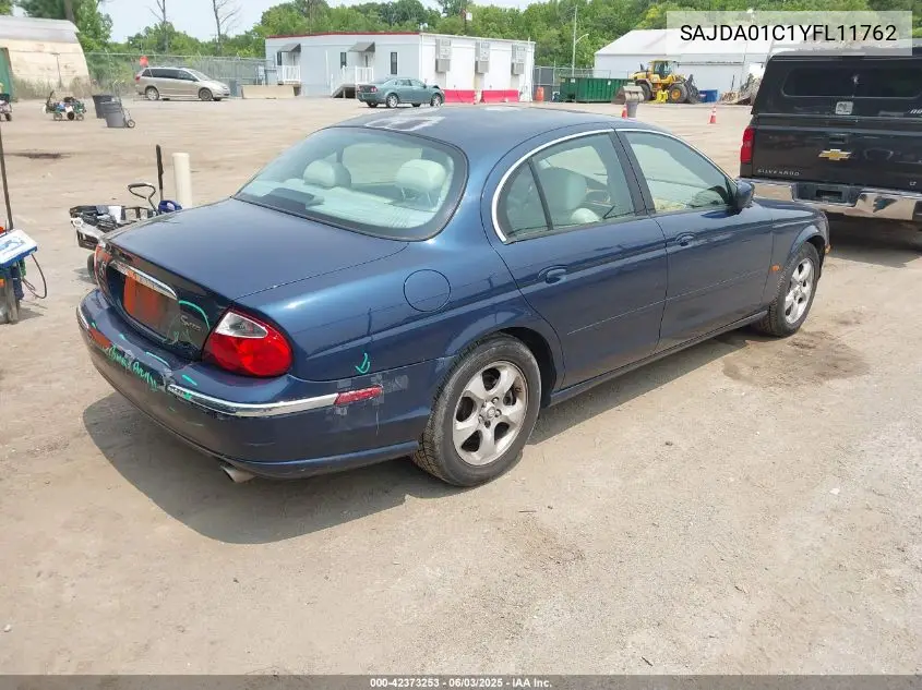2000 Jaguar S-Type 3.0L V6 VIN: SAJDA01C1YFL11762 Lot: 42373253