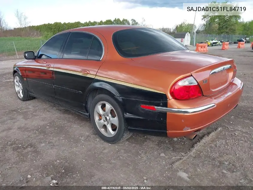 2001 Jaguar S-Type 3.0L V6 VIN: SAJDA01C51FL84719 Lot: 42192335