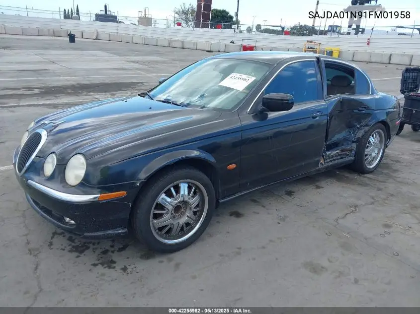 2001 Jaguar S-Type 3.0L V6 VIN: SAJDA01N91FM01958 Lot: 42255982