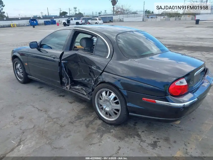 2001 Jaguar S-Type 3.0L V6 VIN: SAJDA01N91FM01958 Lot: 42255982