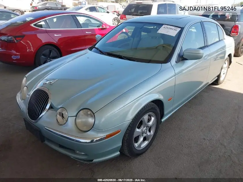 2001 Jaguar S-Type 3.0L V6 VIN: SAJDA01N81FL95246 Lot: 42520530