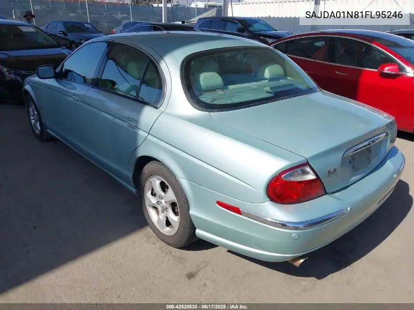 2001 Jaguar S-Type 3.0L V6 VIN: SAJDA01N81FL95246 Lot: 42520530