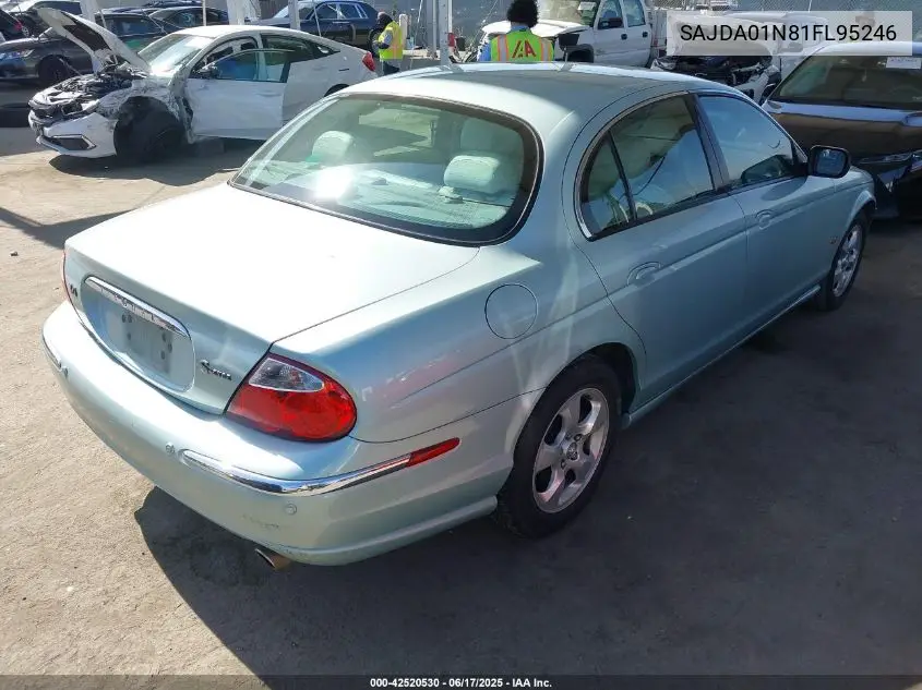 2001 Jaguar S-Type 3.0L V6 VIN: SAJDA01N81FL95246 Lot: 42520530