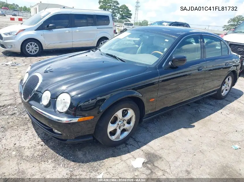 2001 Jaguar S-Type 3.0L V6 VIN: SAJDA01C41FL81732 Lot: 42617464