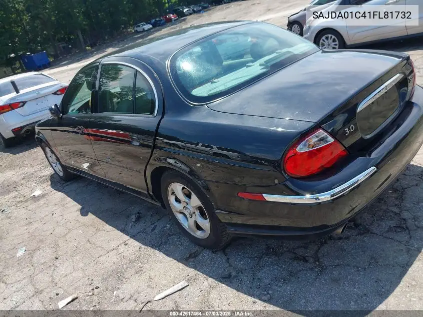 2001 Jaguar S-Type 3.0L V6 VIN: SAJDA01C41FL81732 Lot: 42617464