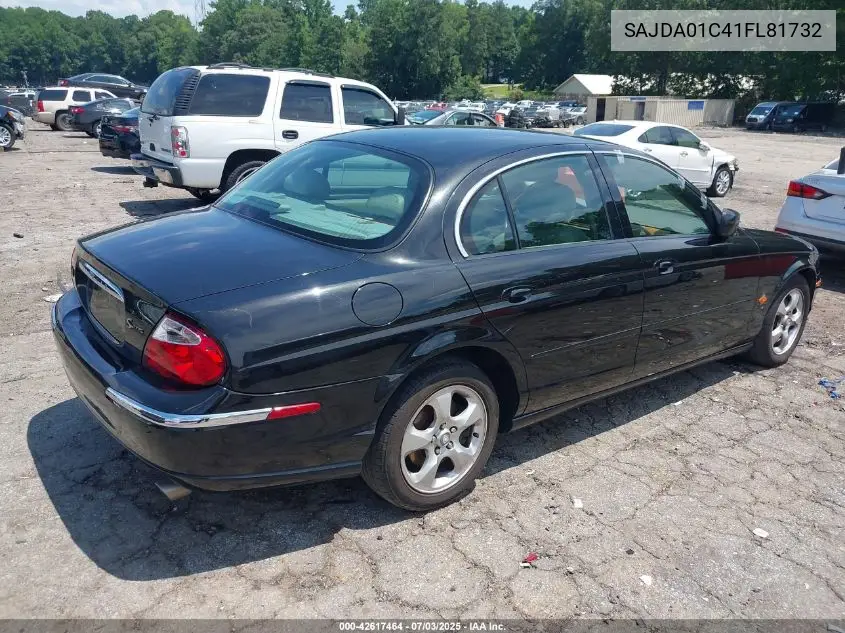 2001 Jaguar S-Type 3.0L V6 VIN: SAJDA01C41FL81732 Lot: 42617464