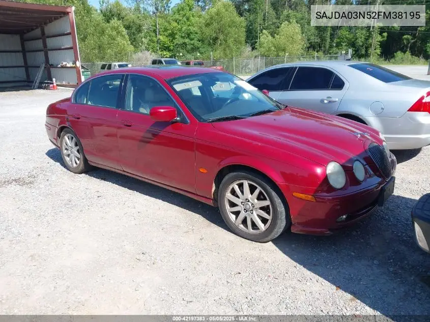 sajda03n52fm38195 SAJDA03N52FM38195 2002 Jaguar S-Type 3.0L V6