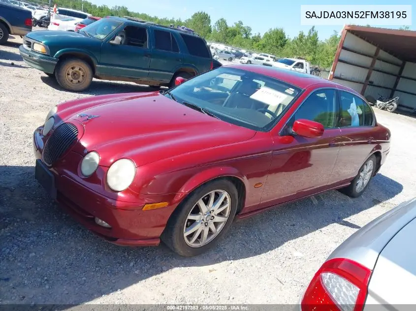 sajda03n52fm38195 SAJDA03N52FM38195 2002 Jaguar S-Type 3.0L V6