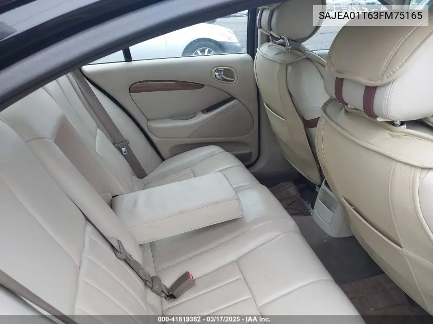 2003 Jaguar S-Type 3.0L V6 VIN: SAJEA01T63FM75165 Lot: 41819382