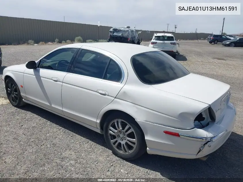 2003 Jaguar S-Type 4.2L V8 VIN: SAJEA01U13HM61591 Lot: 42292663