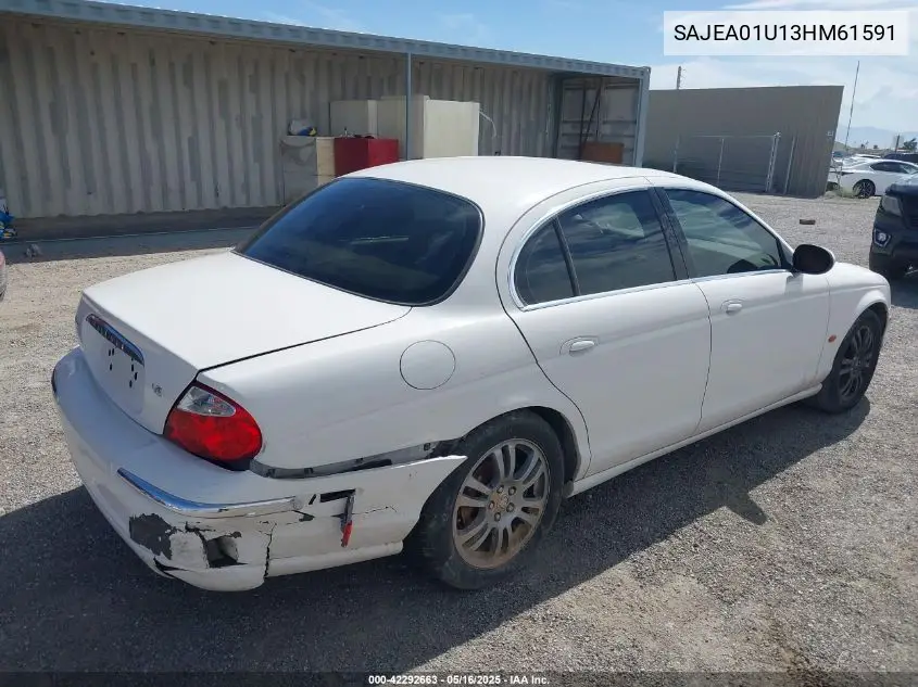 2003 Jaguar S-Type 4.2L V8 VIN: SAJEA01U13HM61591 Lot: 42292663