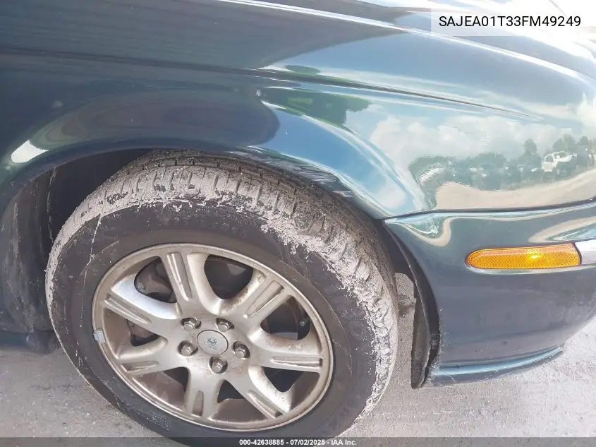 2003 Jaguar S-Type 3.0L V6 VIN: SAJEA01T33FM49249 Lot: 42638885