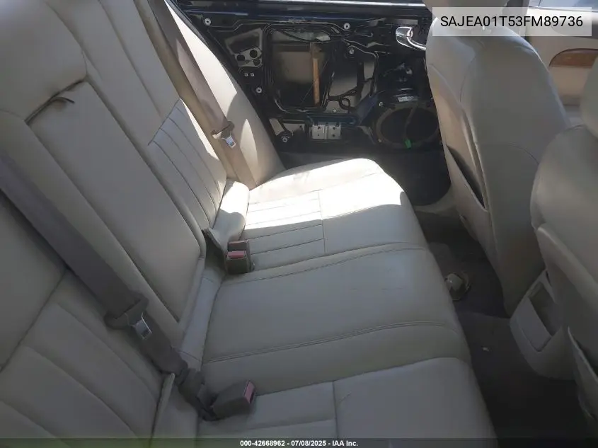 2003 Jaguar S-Type 3.0L V6 VIN: SAJEA01T53FM89736 Lot: 42668962