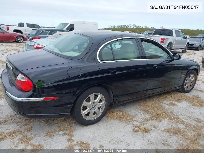 2004 Jaguar S-Type VIN: SAJGA01T64FN05047 Lot: 40635874