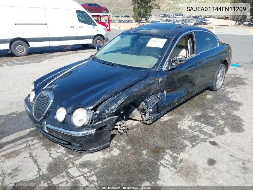 2004 Jaguar S-Type 3.0L V6 VIN: SAJEA01T44FN11209 Lot: 42003221