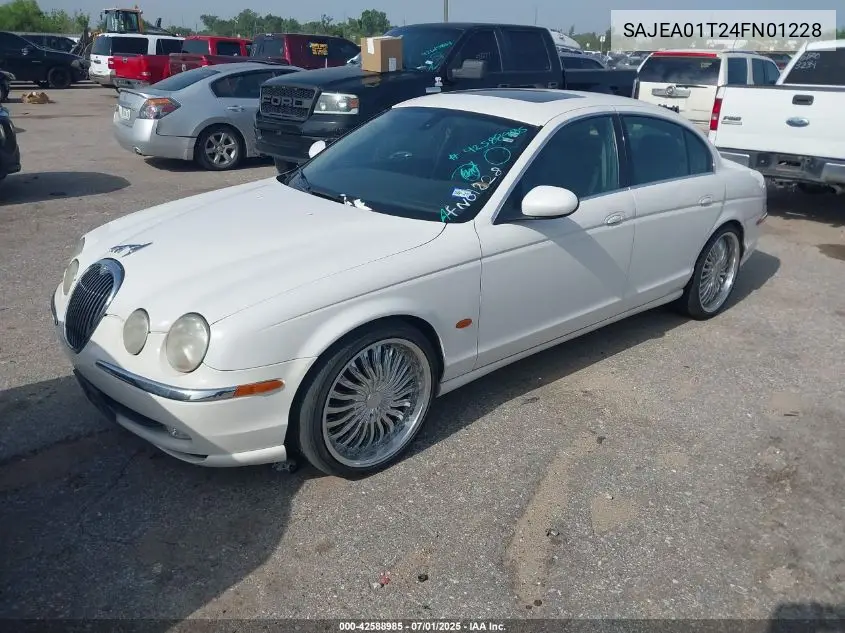 2004 Jaguar S-Type 3.0L V6 VIN: SAJEA01T24FN01228 Lot: 42588985