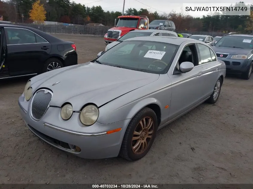 2005 Jaguar S-Type VIN: SAJWA01TX5FN14749 Lot: 40703234