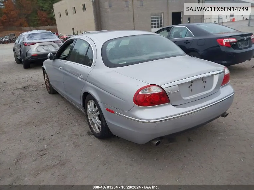 2005 Jaguar S-Type VIN: SAJWA01TX5FN14749 Lot: 40703234