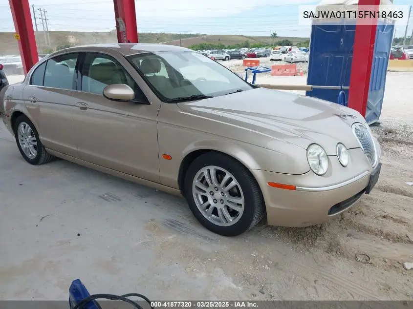 2005 Jaguar S-Type 3.0L V6 VIN: SAJWA01T15FN18463 Lot: 41877320