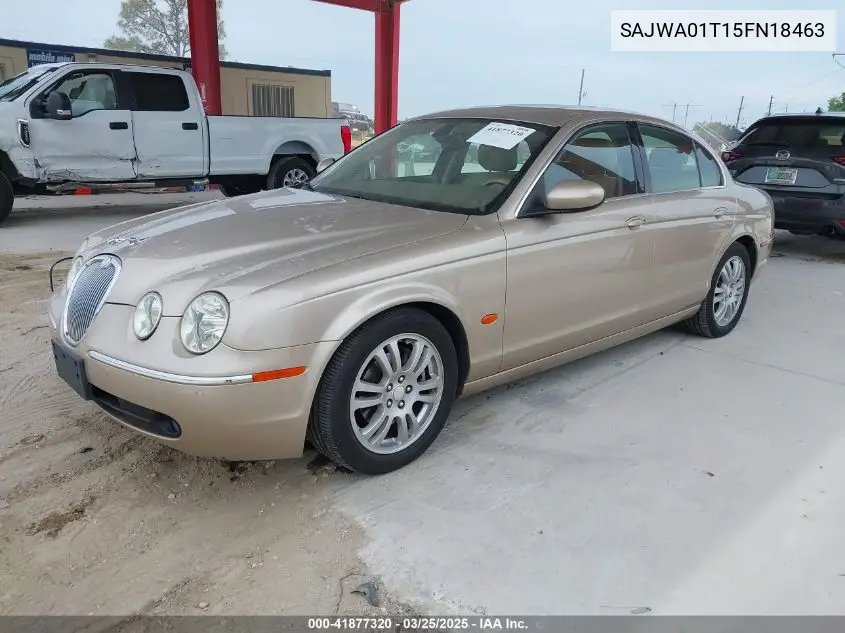 2005 Jaguar S-Type 3.0L V6 VIN: SAJWA01T15FN18463 Lot: 41877320
