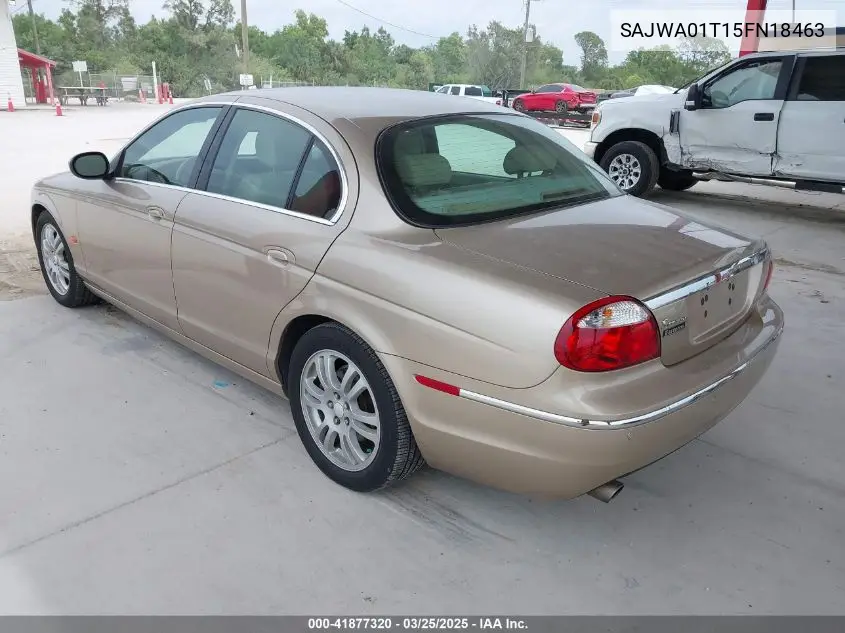 2005 Jaguar S-Type 3.0L V6 VIN: SAJWA01T15FN18463 Lot: 41877320