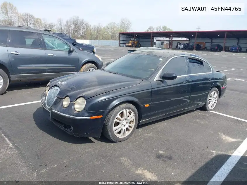2005 Jaguar S-Type 3.0L V6 VIN: SAJWA01T45FN44765 Lot: 41916909