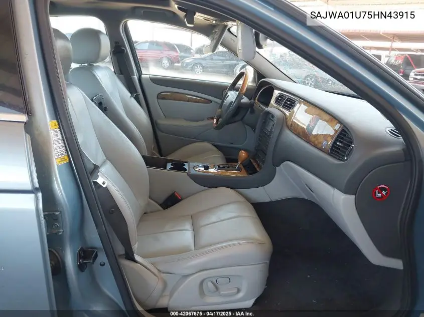 2005 Jaguar S-Type 4.2L V8 VIN: SAJWA01U75HN43915 Lot: 42067675