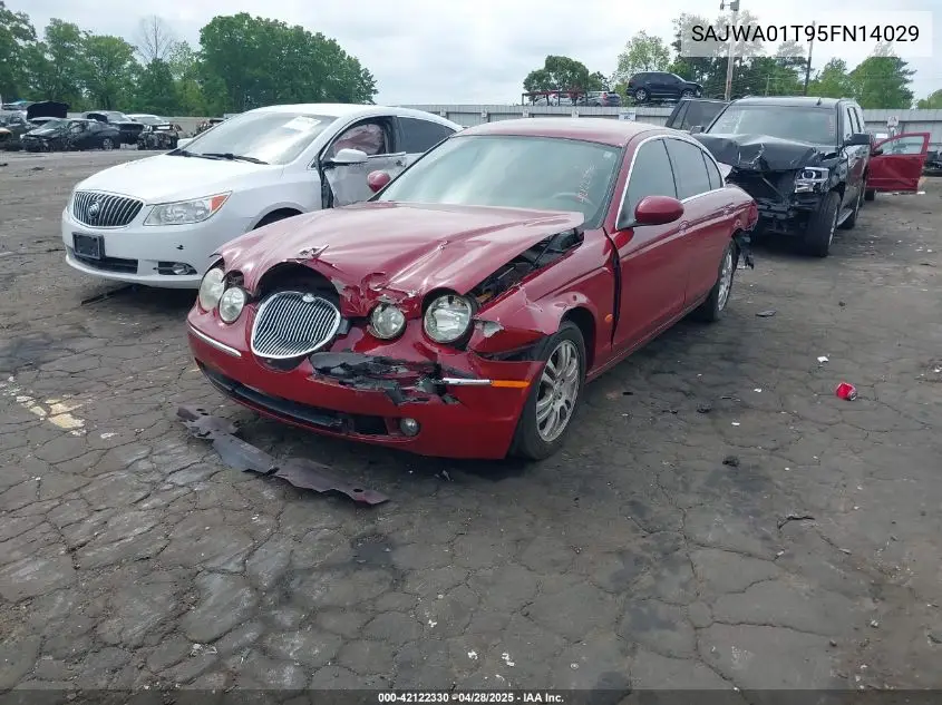 2005 Jaguar S-Type 3.0L V6 VIN: SAJWA01T95FN14029 Lot: 42122330