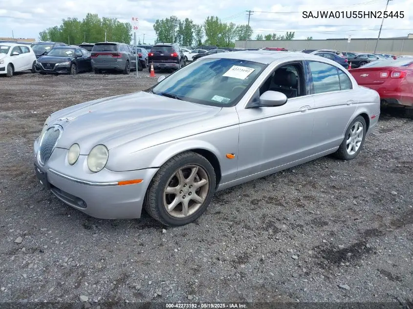 2005 Jaguar S-Type 4.2L V8 VIN: SAJWA01U55HN25445 Lot: 42273192