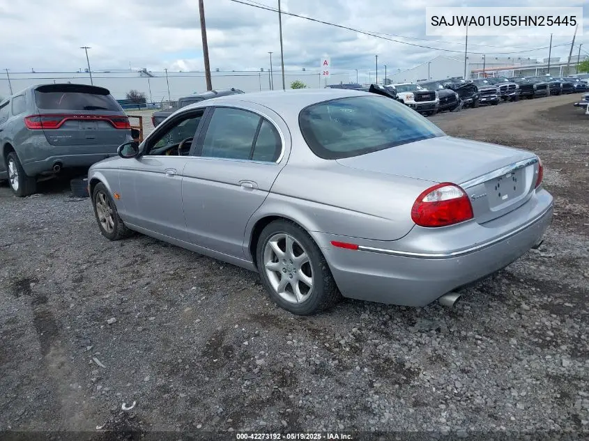 2005 Jaguar S-Type 4.2L V8 VIN: SAJWA01U55HN25445 Lot: 42273192