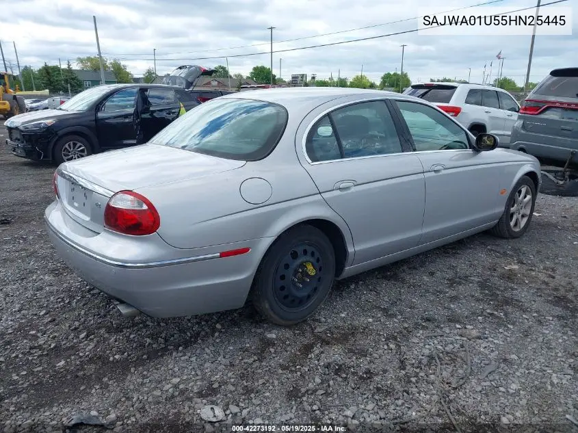 2005 Jaguar S-Type 4.2L V8 VIN: SAJWA01U55HN25445 Lot: 42273192