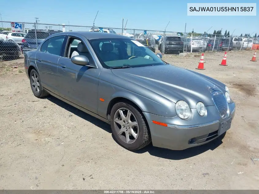 2005 Jaguar S-Type 4.2L V8 VIN: SAJWA01U55HN15837 Lot: 42311756