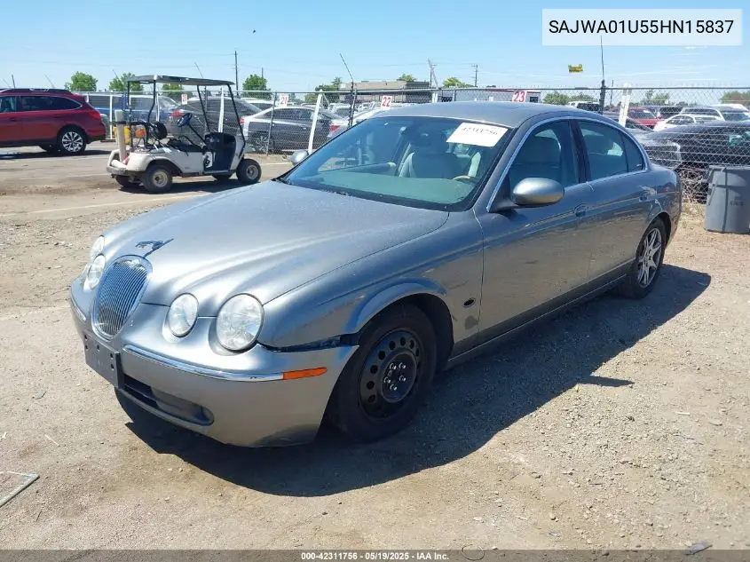 2005 Jaguar S-Type 4.2L V8 VIN: SAJWA01U55HN15837 Lot: 42311756