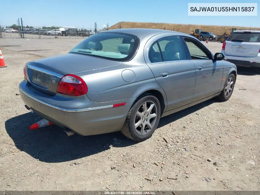 2005 Jaguar S-Type 4.2L V8 VIN: SAJWA01U55HN15837 Lot: 42311756