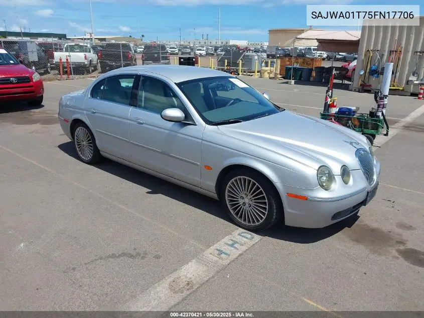 2005 Jaguar S-Type VIN: SAJWA01T75FN17706 Lot: 42370421