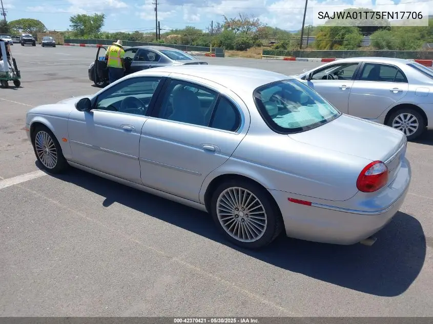2005 Jaguar S-Type VIN: SAJWA01T75FN17706 Lot: 42370421