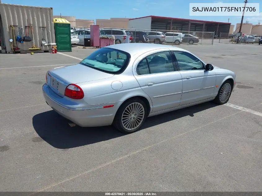 2005 Jaguar S-Type VIN: SAJWA01T75FN17706 Lot: 42370421
