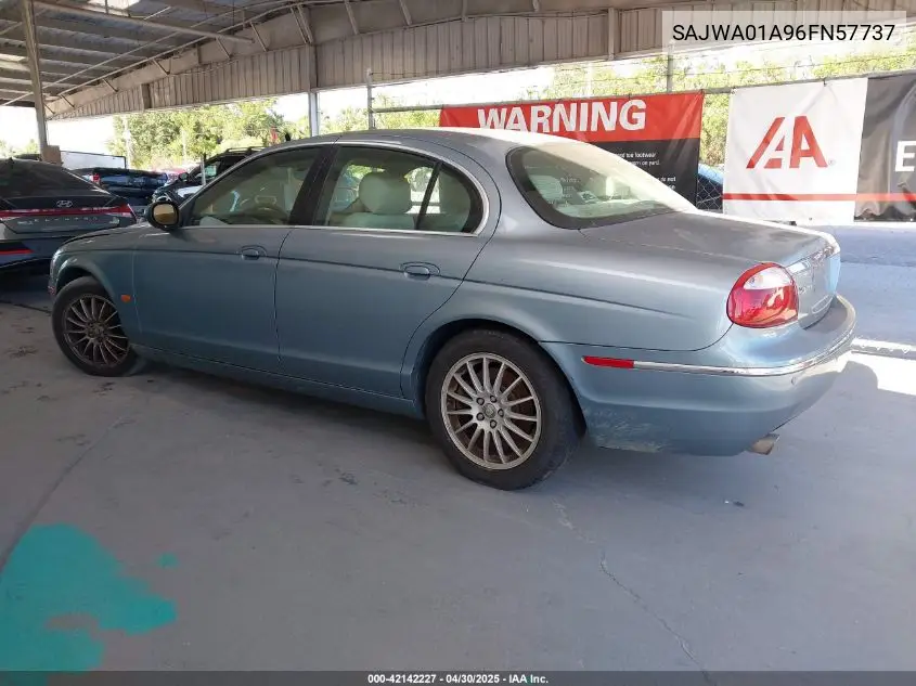 2006 Jaguar S-Type 3.0L V6 VIN: SAJWA01A96FN57737 Lot: 42142227