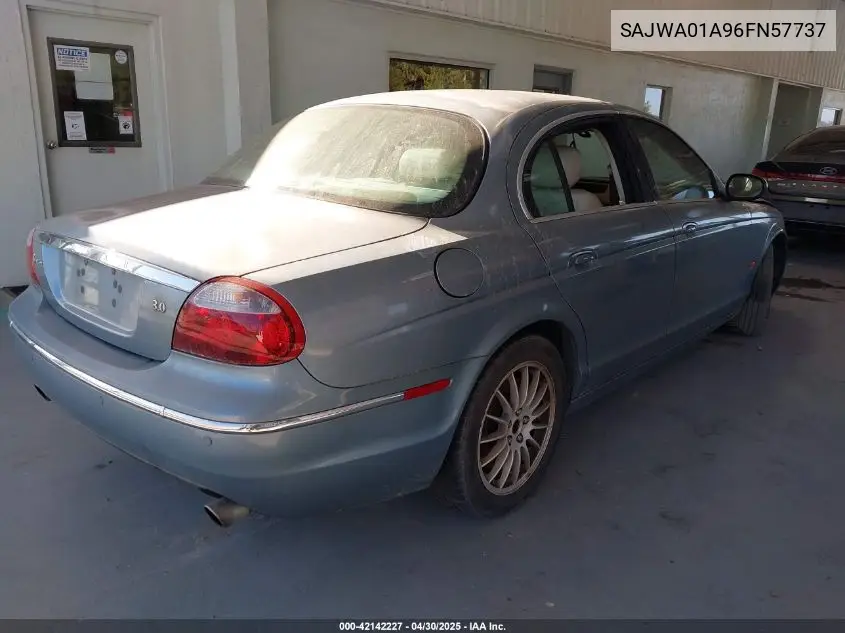 2006 Jaguar S-Type 3.0L V6 VIN: SAJWA01A96FN57737 Lot: 42142227