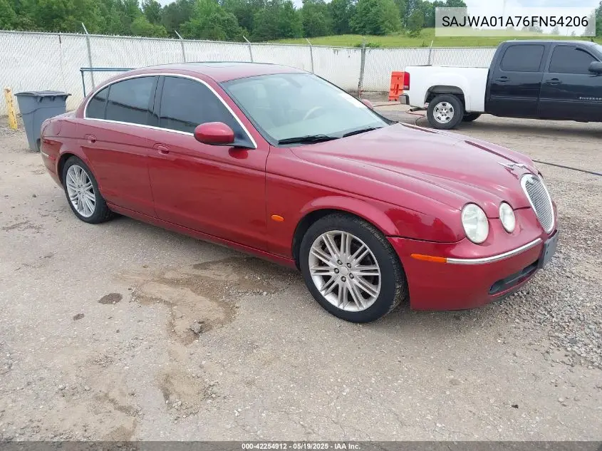 2006 Jaguar S-Type 3.0L V6 VIN: SAJWA01A76FN54206 Lot: 42254912