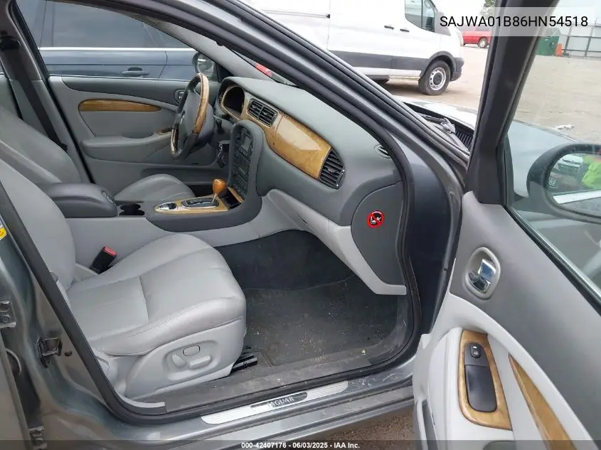 2006 Jaguar S-Type 4.2L V8 VIN: SAJWA01B86HN54518 Lot: 42407176