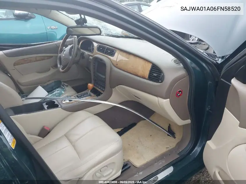 2006 Jaguar S-Type 3.0L V6 VIN: SAJWA01A06FN58520 Lot: 42423898