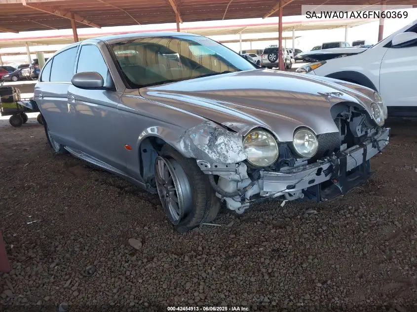 2006 Jaguar S-Type 3.0L V6 VIN: SAJWA01AX6FN60369 Lot: 42454913