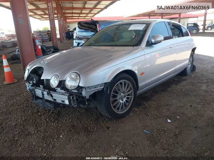 2006 Jaguar S-Type 3.0L V6 VIN: SAJWA01AX6FN60369 Lot: 42454913