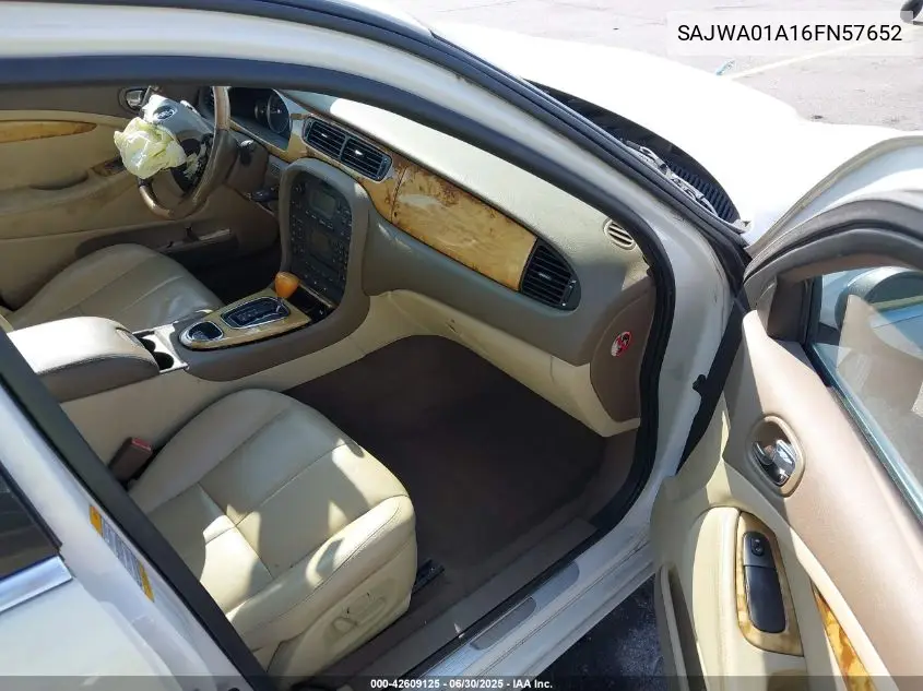 2006 Jaguar S-Type 3.0L V6 VIN: SAJWA01A16FN57652 Lot: 42609125