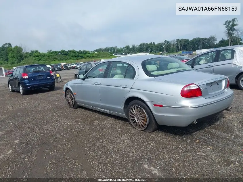 2006 Jaguar S-Type VIN: SAJWA01A66FN68159 Lot: 42614534