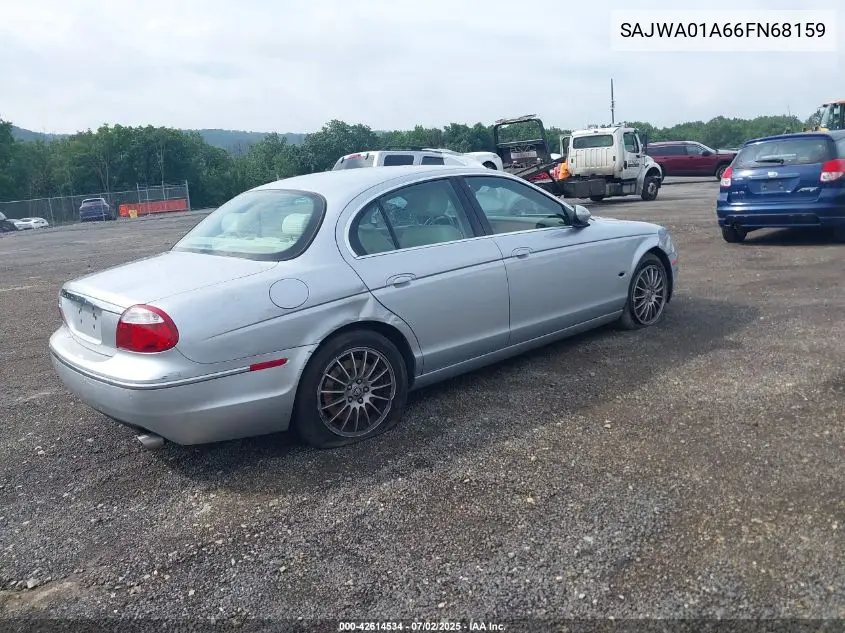 2006 Jaguar S-Type VIN: SAJWA01A66FN68159 Lot: 42614534