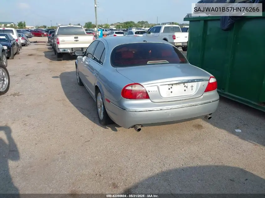 2007 Jaguar S-Type 4.2 V8 VIN: SAJWA01B57HN76266 Lot: 42398604