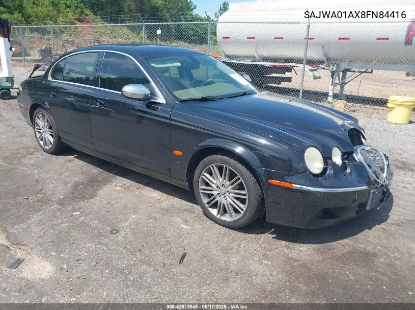 2008 Jaguar S-Type 3.0 V6 VIN: SAJWA01AX8FN84416 Lot: 42513945